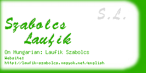 szabolcs laufik business card